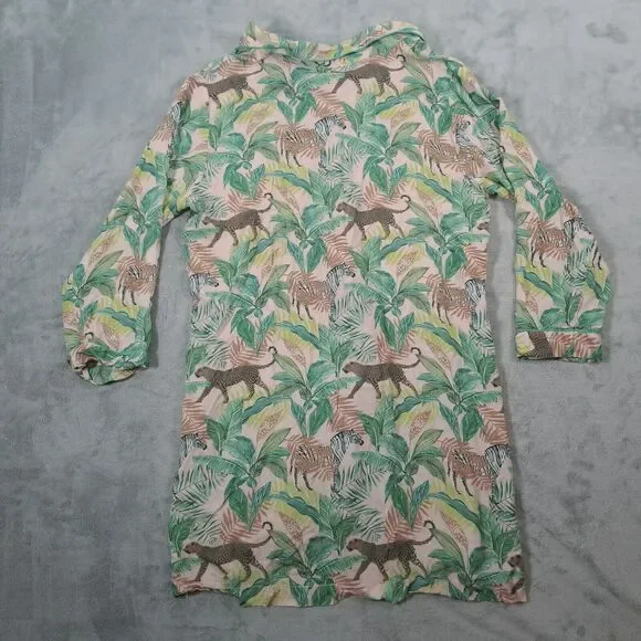 NWOT World Market Exotic Pajamas Womens Size L/XL Jungle Print Nightshirt ebr - Picture 5 of 11